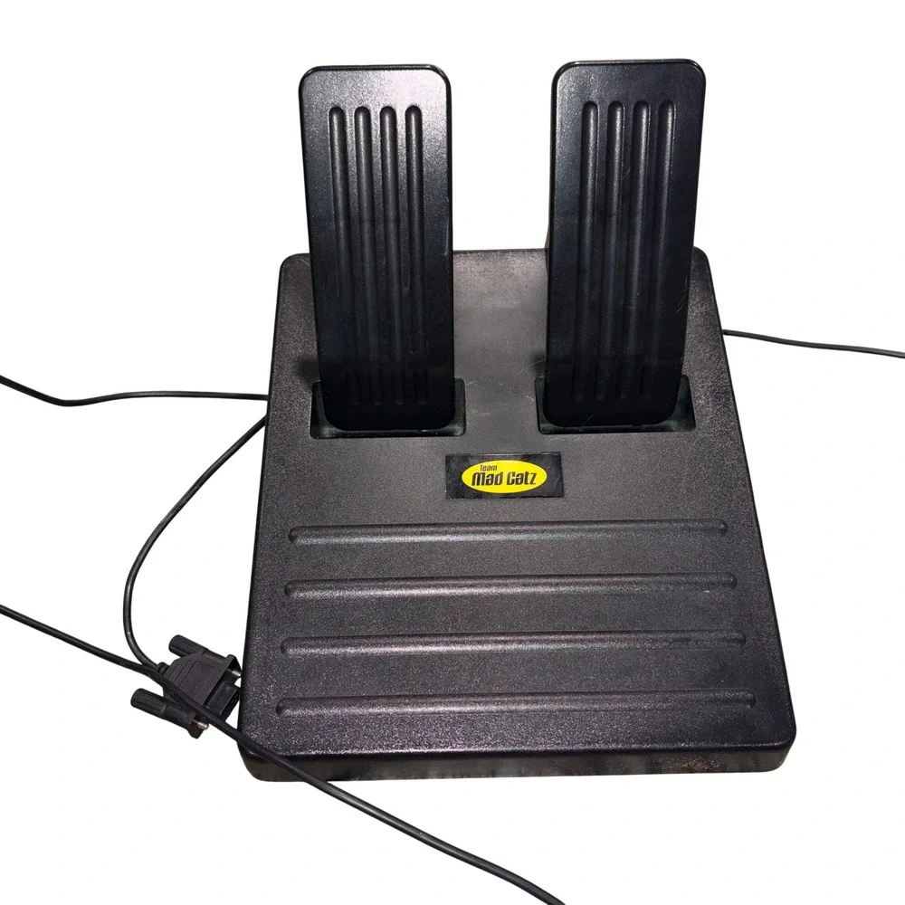 Vintage Racing Gaming Pedals Retro Video Game Accessories Black Mad Catz